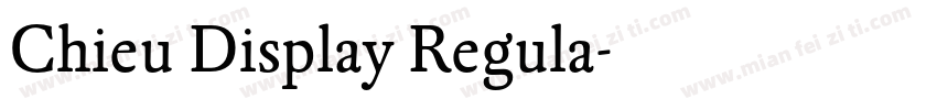 Chieu Display Regula字体转换